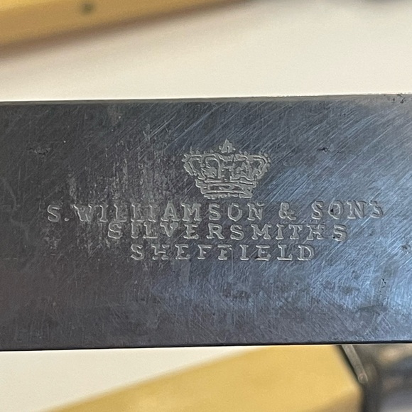 Antique S. Williamson & Sons Silversmiths - 8 Knife Set - c 1895 - Picture 11 of 11